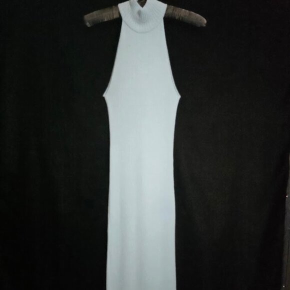 NWT Zara Sleeveless Turtleneck Ribbed Maxi Sweater Dress M/L - Picture 1 of 12